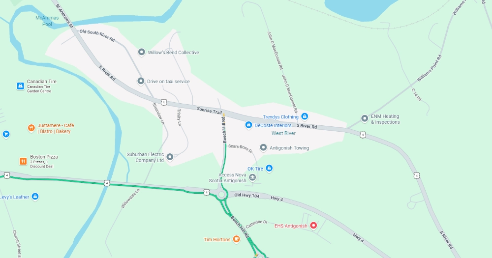 Map of Antigonish